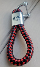 Porte clé TOYOTA cuir corde tresser neuf sous blister