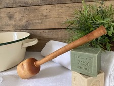 925⚜️ Old Large Wooden Pestle Kitchen Mallet Vintage Height 32 Cm