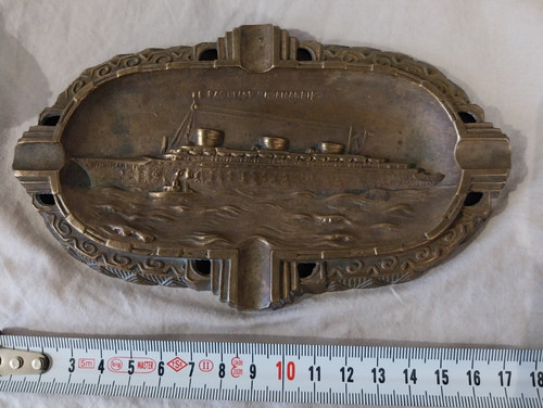Cendrier paquebot normandie - ,