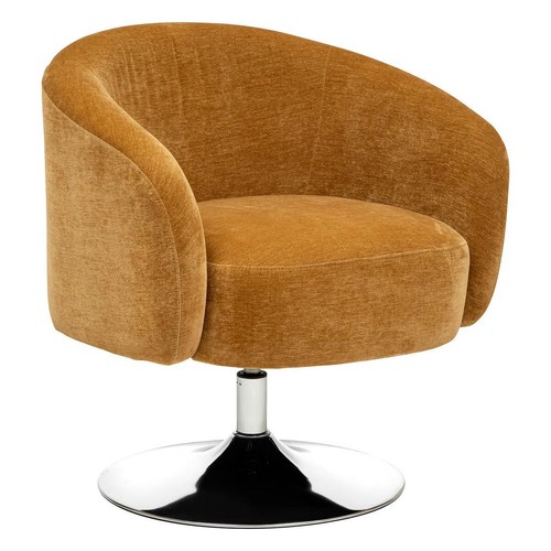 Fauteuil pivotant velours - fauteuil,