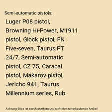 Semi-automatic pistols: Luger