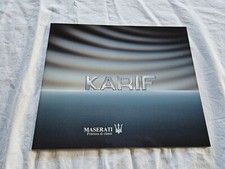 ≃ 1988 Brochure MASERATI KARIF : catalogue de 16 p. en italien