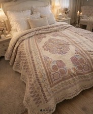 Couvre-lit décoratif shabby