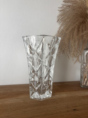 Vintage vase hexagonal taillé - vintage,