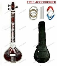 Instrument De Musique Plat Indien À 5 Cordes En Bois Tanpura