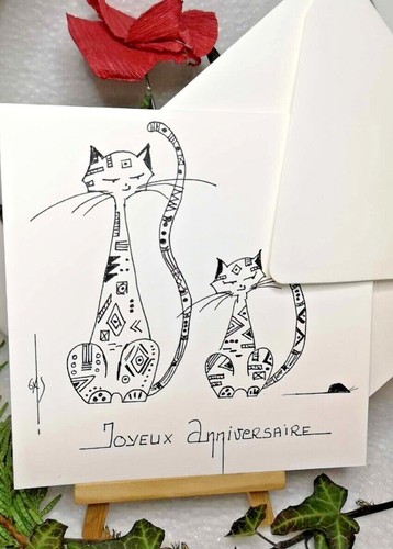 Carte postale double avec - double,