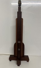 Art deco teak table lamp skyscraper rewired restored