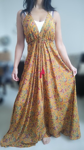 Robe longue soie bold - soie,