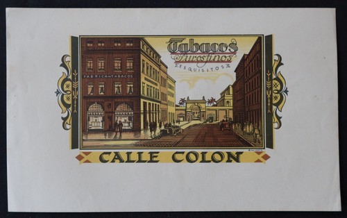 Old label cigar box calle - label,