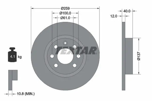 Disque frein plein - 2x,