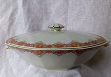 Petite soupière légumier en porcelaine de Limoges Bernardaud Art Déco