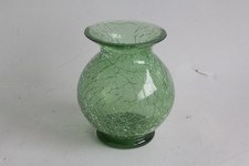 Small Uranium Uranium Crackled Glass Vase (74256)