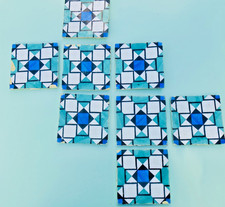 Carreaux de terre cuite émaillés, années 50