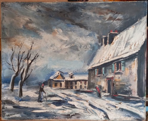 Huile sur toile - huile,