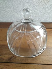 Ancienne cloche à fromage en verre sculpté - French antique cheese bell