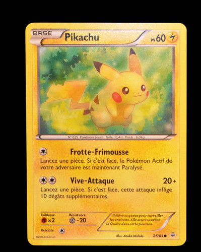 Carte pokémon pikachu - carte, 26/83