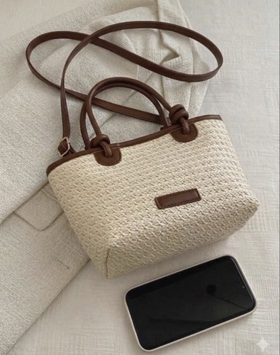 Petit sac cabas paille - paille, &