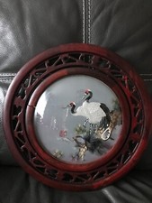 CADRE TABLEAU BRODERIE OISEAUX