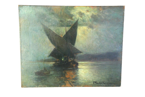 Peinture huile clair - à, de