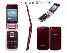 Samsung C3590 2MP Big Buttons Stylish Flip Unlocked Original Mobile Phone 2.4 in