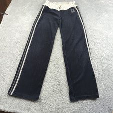 Vintage Bebe Sport Tracksuit Pants Womens Small Black Velou Made in USA