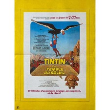 TINTIN AND THE TEMPLE OF THE SUN French Movie Poster  - 15x21 in. - 1969 - Hergé