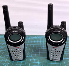Cobra MicroTALK Two Way Radio Pair Black Silver PR3800 Walkie Talkies Handheld