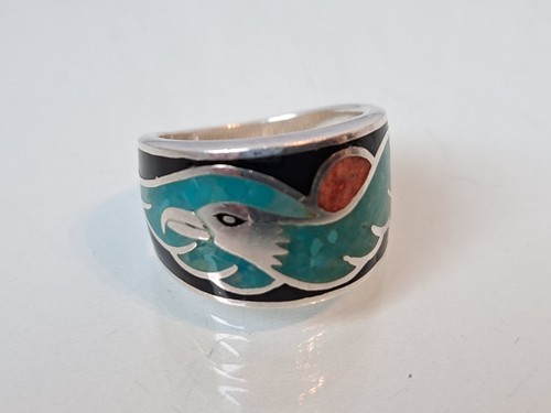 Anneau argent aigle avec - argent,,