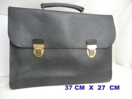 Cartable cuir noir annee - annee, 50/60