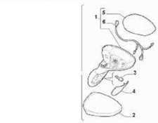 RÉTROVISEUR ÉLECTRIQUE COMPLET POUR ALFA ROMEO 4C GAUCHE