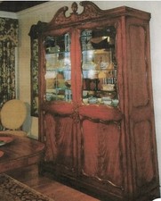 Custom Armoire Bar with Pocket Doors 66.5w x 20d x 92h GlassShelvesSix Drawers