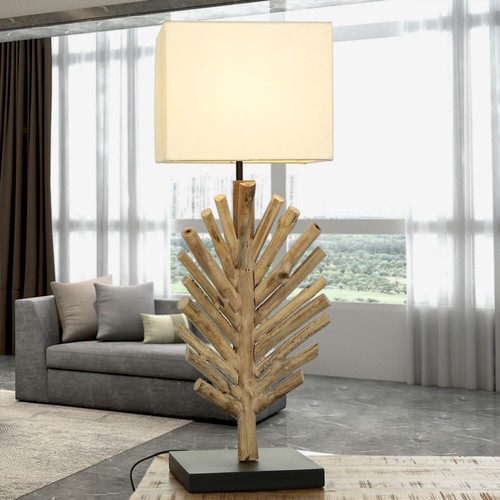 Lampe table bois flotté - en,
