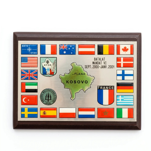 Plaque commémorative kfor - plaque,