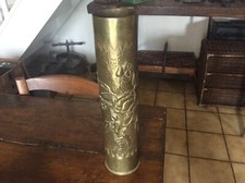 douilles d'obus sculpté douille de 75 USA voir photos 