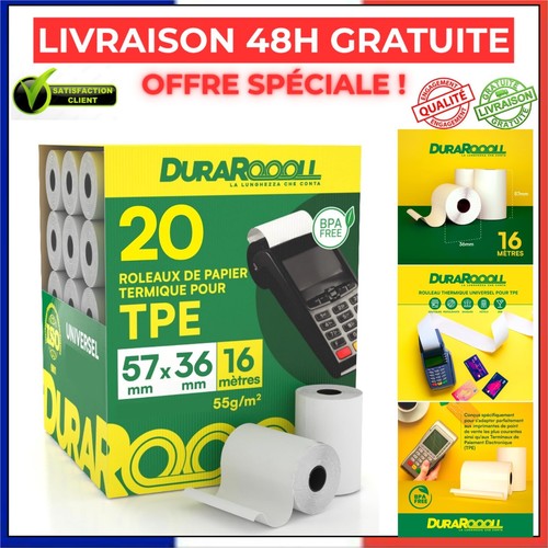 Rouleaux papier thermique - 20,