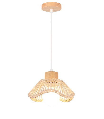 Lustre suspension bambou - lustre, en