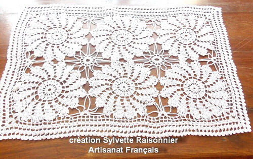 Napperon fait main crochet - napperon,