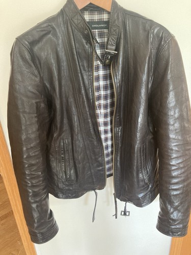 Dsquared black leather moto - dsquared,