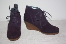 KICKERS  Bottines Boots Croûte de Cuir Violet taille 36 TBE
