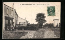Old postcard Fontenay-sous-Bois, Chemin des Quatre-Ruelles 1910 