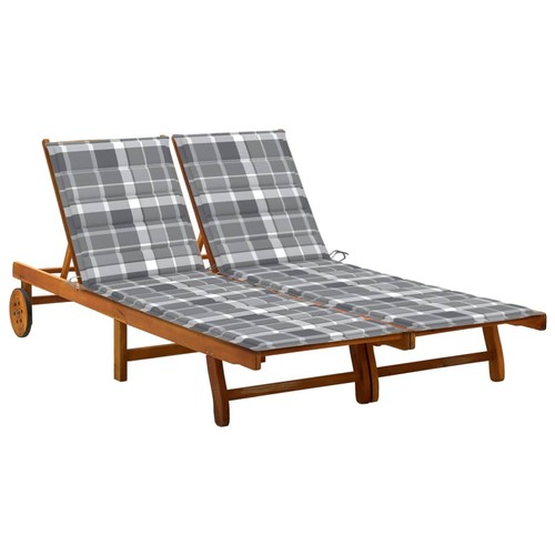 Acacia solide chaise longue - solide,