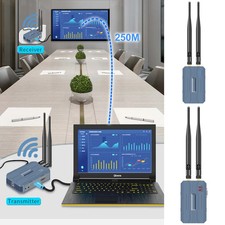 4K Wireless HDMI Extender Video Transmitter Receiver Support VGA & Network Cable