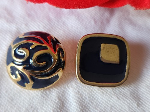 Duo boutons vintage - , métal