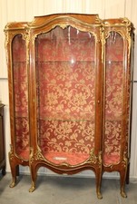 Signed Francois Linke Bronze Mounted Louis XV Kingwood Vitrine China Cabinet