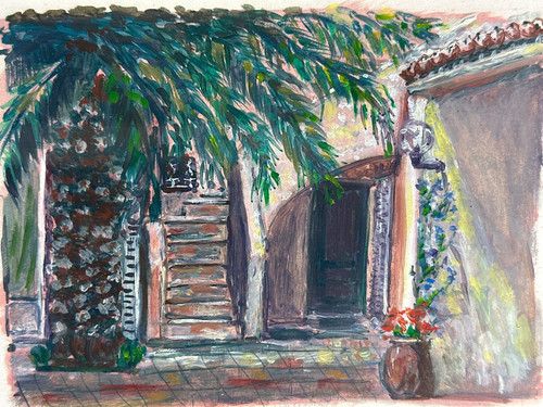 Tableau ancien paysage vue - tableau, de