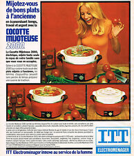 ADVERTISEMENT ADVERTISING 124 1977 ITT Cooker Appliances