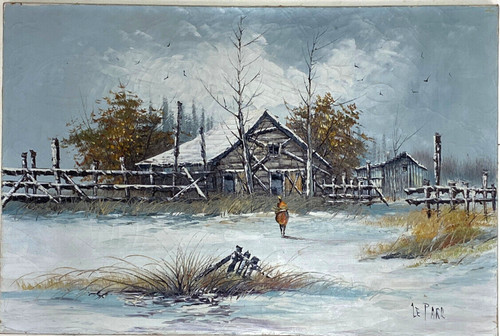Grand tableau ancien - grand,