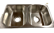 RV 27" X 16" Dual Top or Undermount Stainless Steel Sink Dented Camper Motorhome