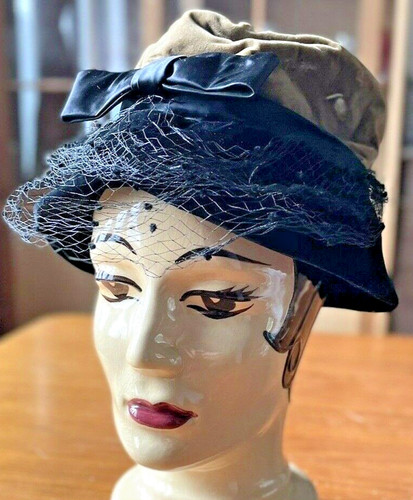 Chapeau vintage femme velours - chapeau,