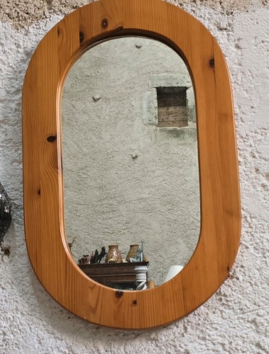 Grand miroir ovale scandinave
